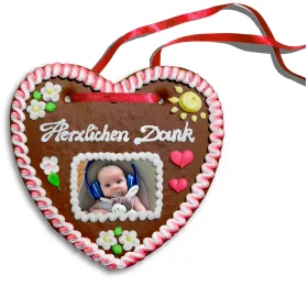 Personalisiertes Lebkuchenherz Dankeschön verschenken