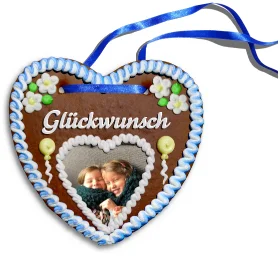 Personalisiertes Lebkuchenherz Glückwunsch