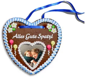 Personalisiertes Lebkuchenherz Alles Gute Spatzl