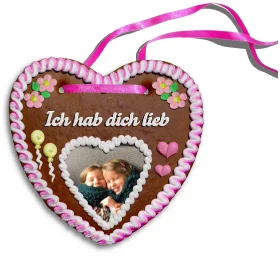 Personalisiertes Lebkuchenherz Ich hab dich lieb