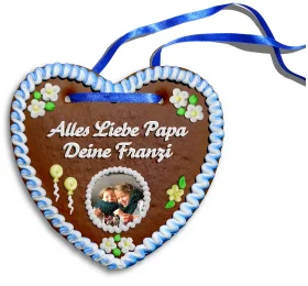 Personalisiertes Lebkuchenherz Alles Liebe Papa Deine Franzi