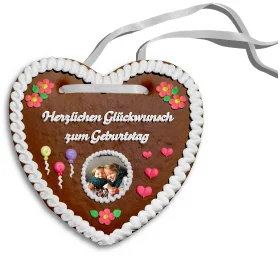 Personalisiertes Lebkuchenherz Herzlichen Glückwunsch zum Geburtstag