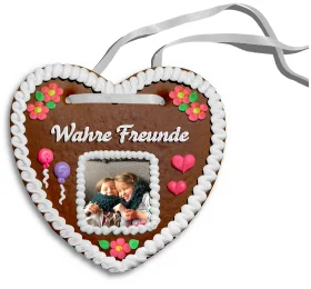 Personalisiertes Lebkuchenherz Wahre Freunde