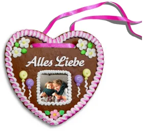 Personalisiertes Lebkuchenherz Alles Liebe