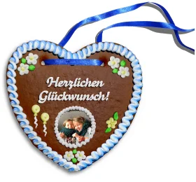 Personalisiertes Lebkuchenherz Herzlichen Glückwunsch!