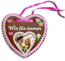 Personalisiertes Lebkuchenherz Wir für immer