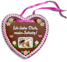 Personalisiertes Lebkuchenherz Ich liebe Dich, mein Schatz!