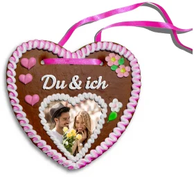 Personalisiertes Lebkuchenherz Du & ich