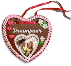 Personalisiertes Lebkuchenherz Traumpaar